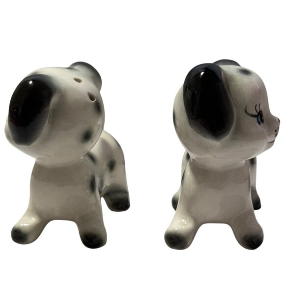 Vintage Anthropomorphic Dalmatian Puppy Salt & Pepper Shakers Spotted Dogs Japan - Picture 4 of 9